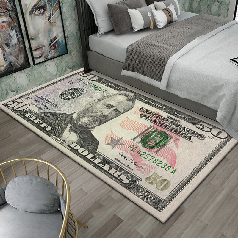 Dollar-Themen dekorativer Teppich