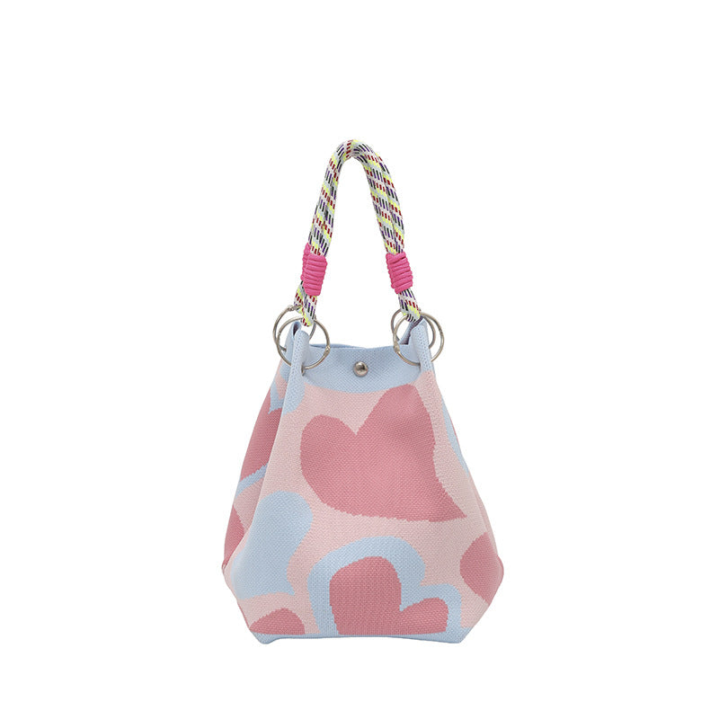 WoFloral Print Texturiertes Handtasche Brehn