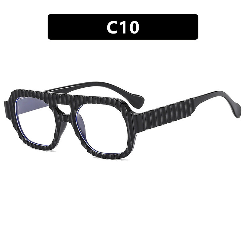 Damen geometrische Sonnenbrille mit raffiniertem Strukturdesign Brehn