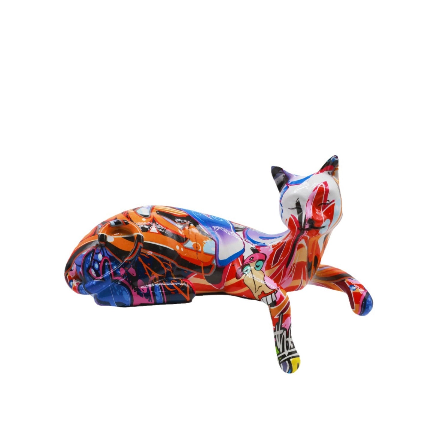Bunte Katzen Skulptur Brehn