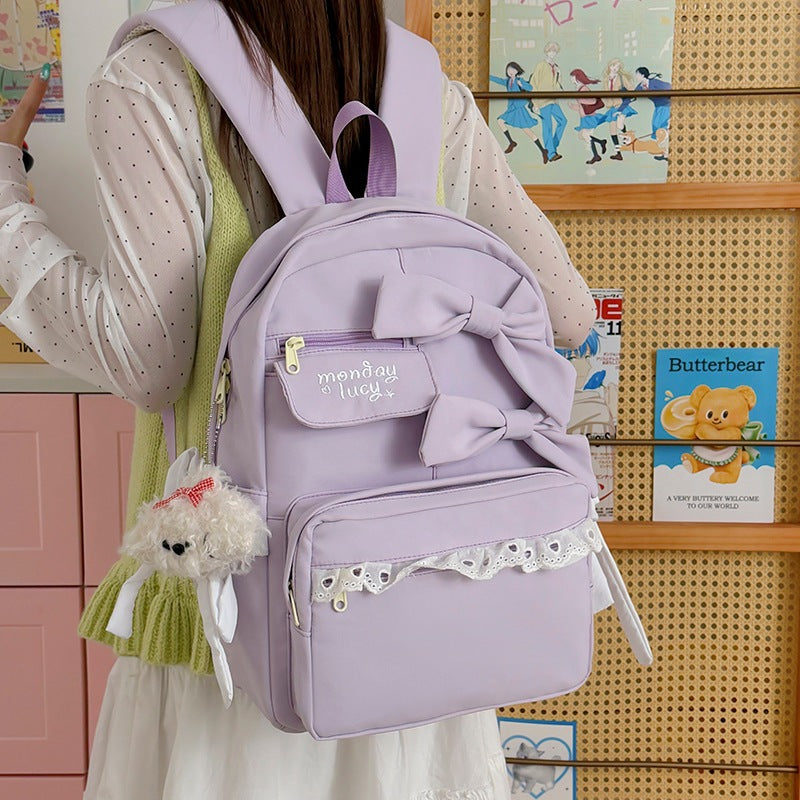 Süße Rucksack mit Schleifen-Detail Brehn