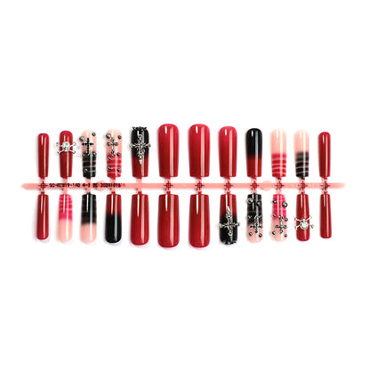 Gothic-Themed Press-On Nail Set Brehn
