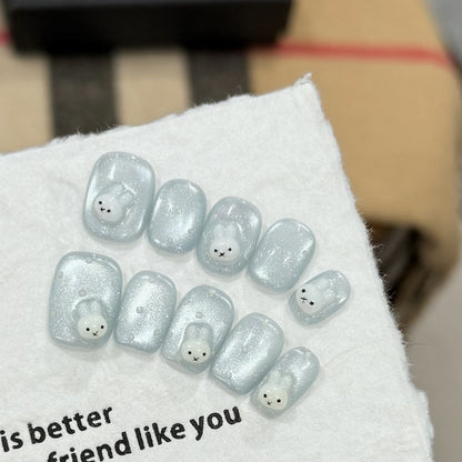 Niedliches Bären-Themen Press-On Nagelkunst Set