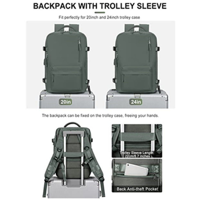 Multi-Fach Stilvoller Reise-Rucksack Brehn