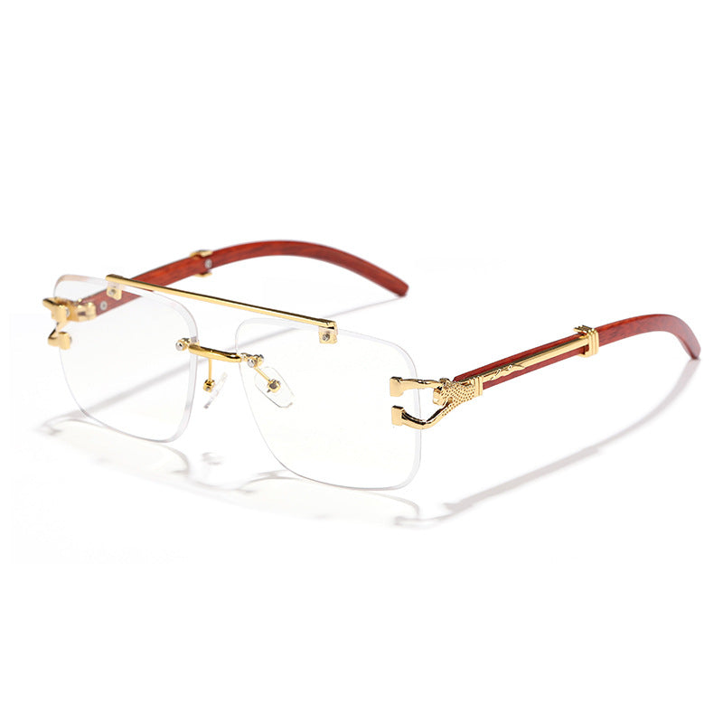 Damen stilvolle quadratische Sonnenbrille mit luxuriösem Metallrahmen Brehn