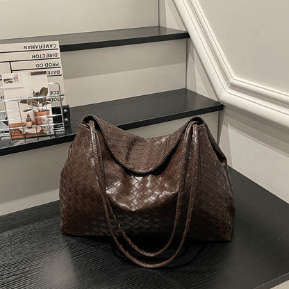 Woven Leather Hobo Bag