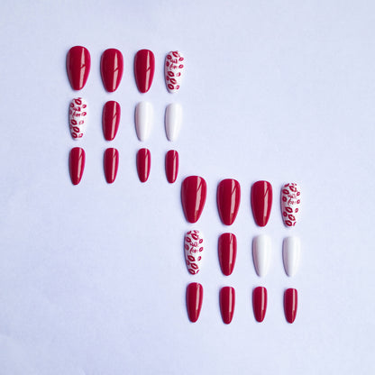 Kreative Lippen Druck Nagelkunst