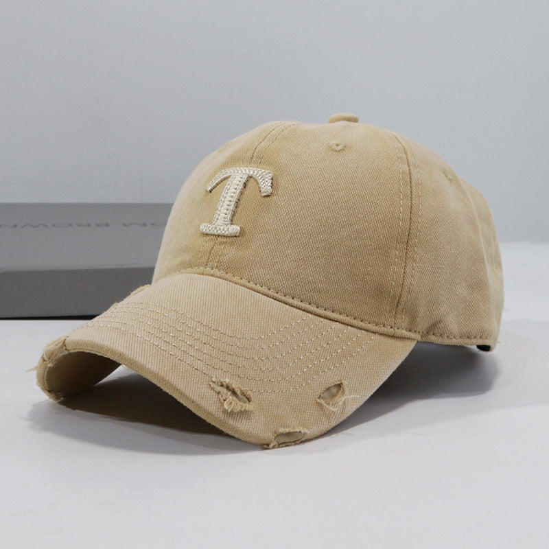 Herren Distressed Denim Cap Brehn