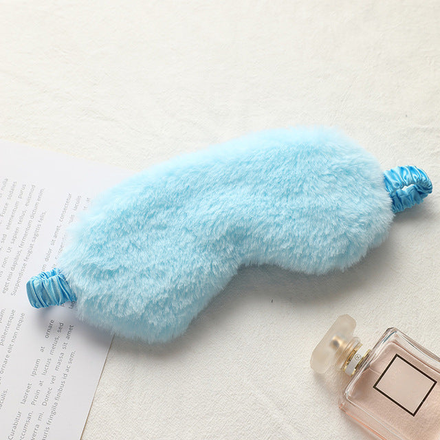 Damen nan weiche Plüsch Schlafmaske mit ergonomischer Polsterung und elastischem Komfortband Brehn