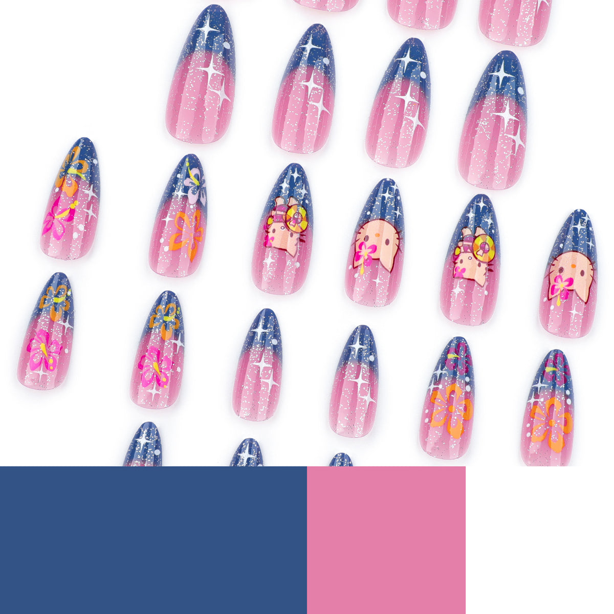 Kunstvolle Stiletto-Nägel mit verspieltem Design Brehn