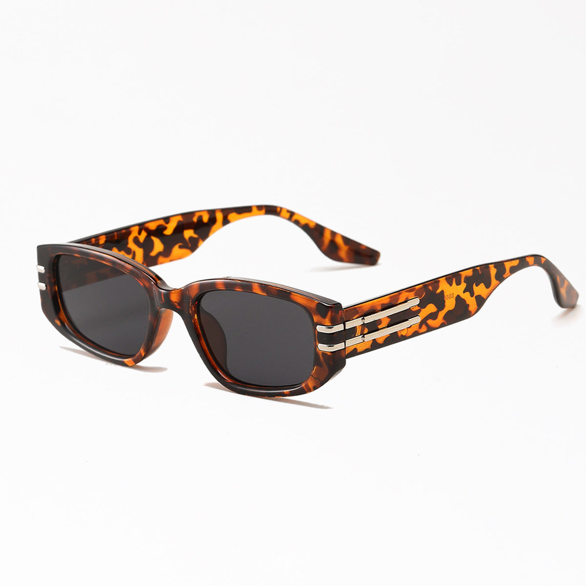 Damen modische rechteckige Sonnenbrille mit eleganten Metallakzenten Brehn