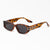 Damen modische rechteckige Sonnenbrille mit eleganten Metallakzenten Brehn