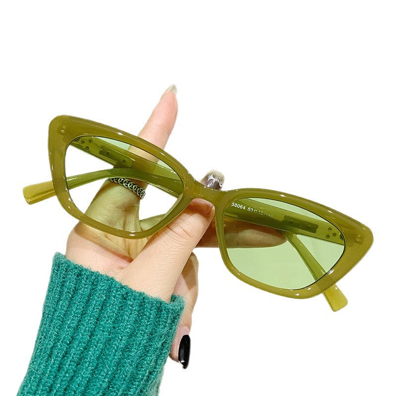 Damen Cat-Eye Sonnenbrille mit hochwertigem, geometrischem Rahmen Brehn