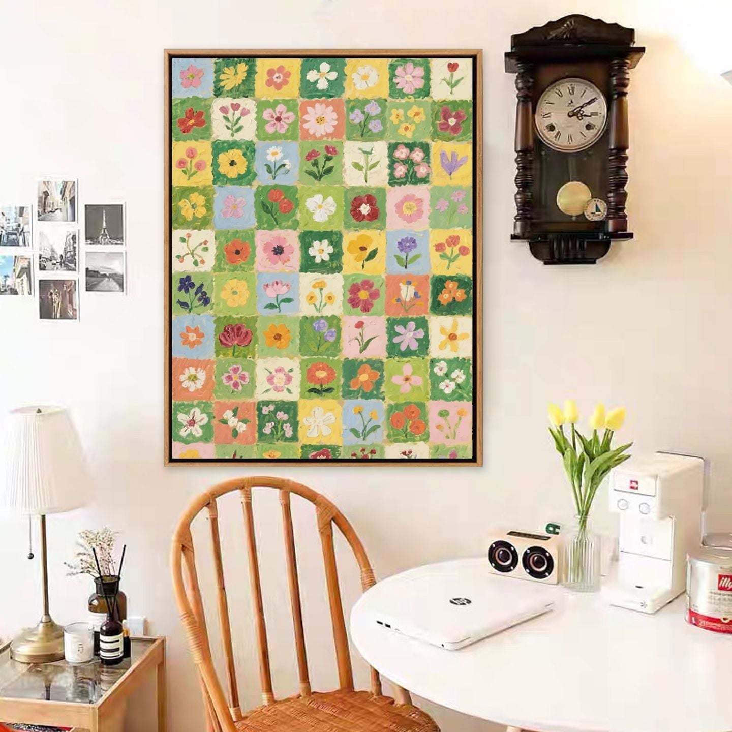 Farbige Blumendesign Leinwanddruck Brehn