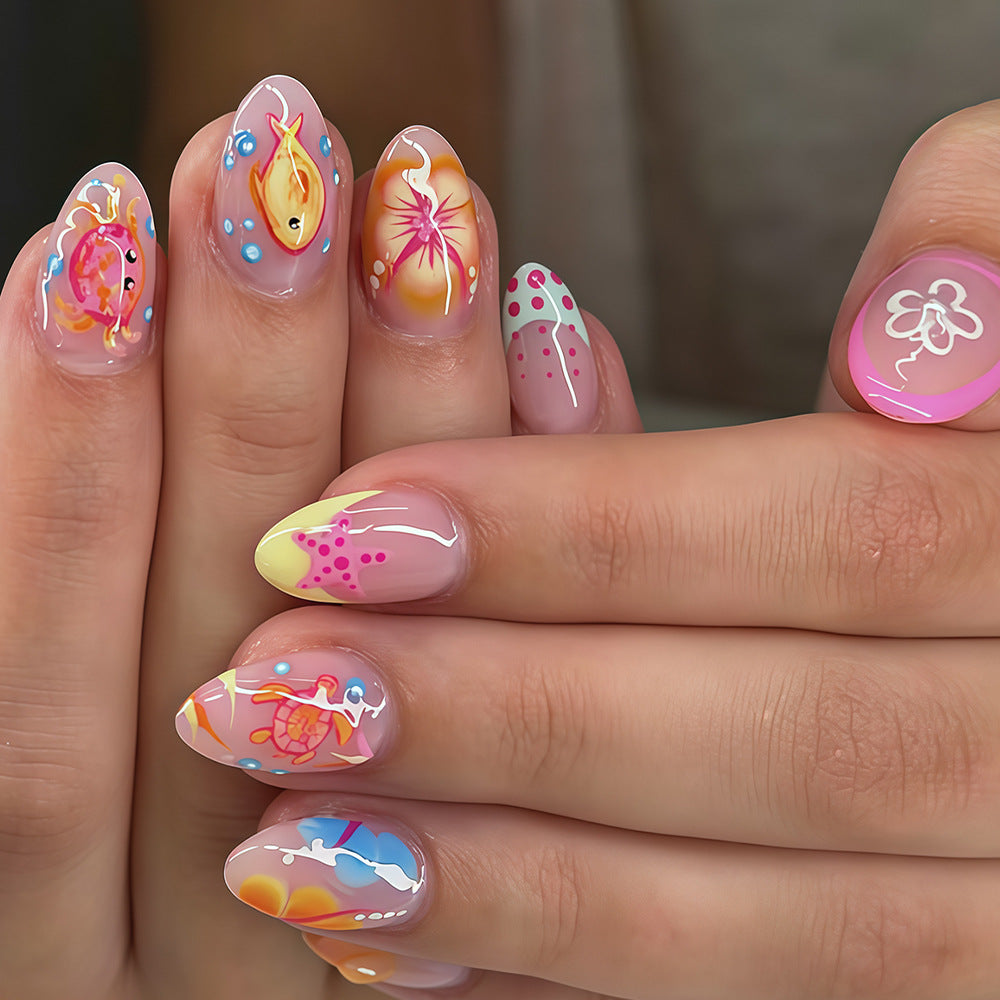 Verspieltes Ozean Tier Nagelkunst Set Brehn