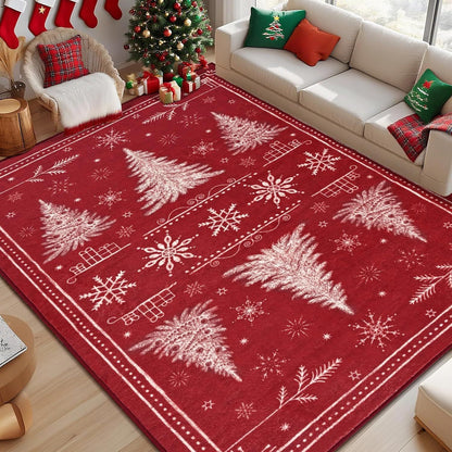Weihnachtlich gestalteter Teppich