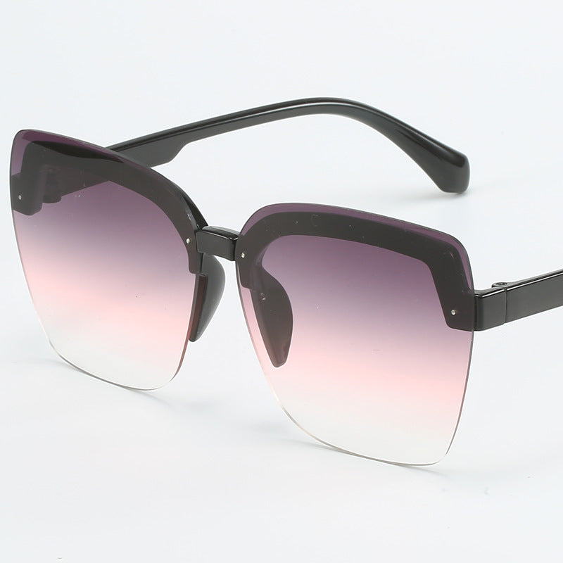 Damen modische Shield-Sonnenbrille mit modernem, eckigem Design Brehn