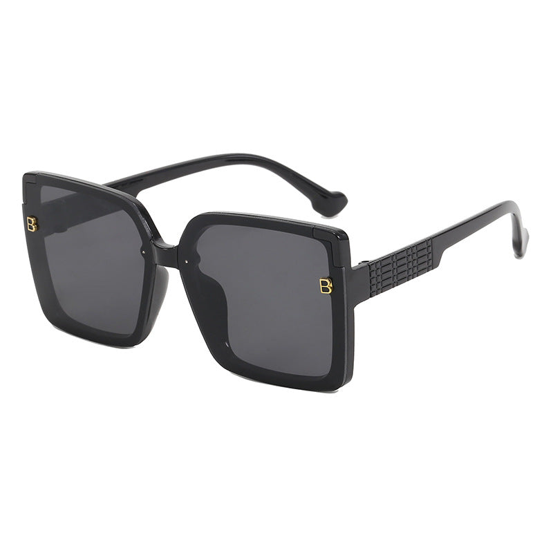 Damen modische quadratische Sonnenbrille mit strukturierter Bügelgestaltung Brehn