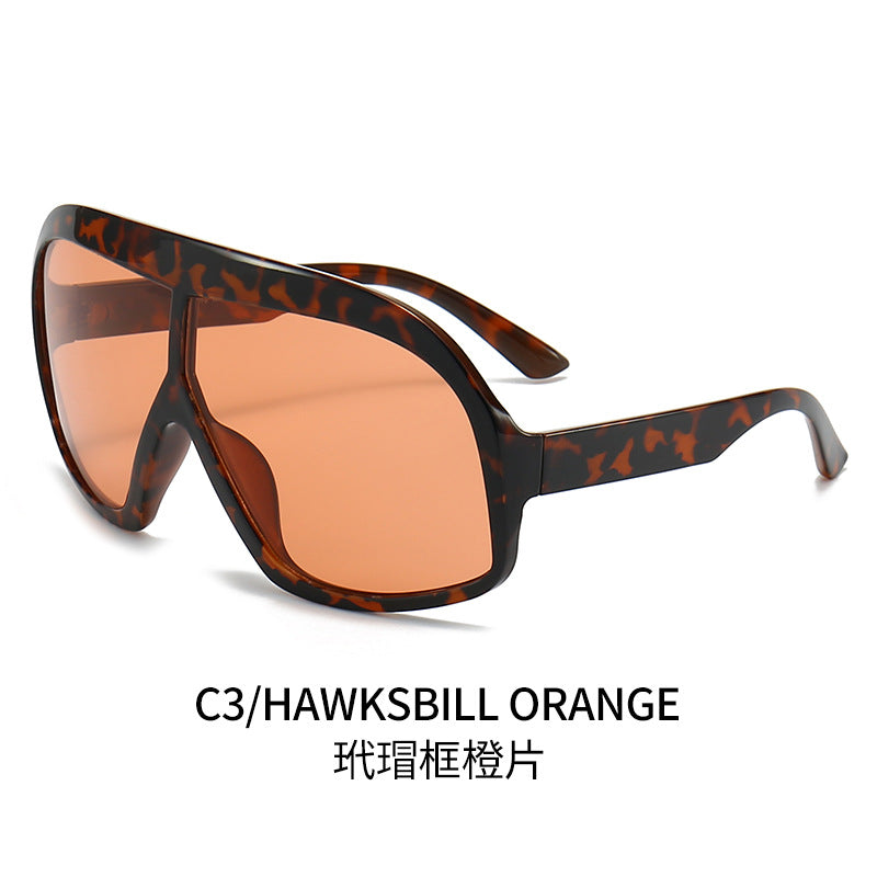 Damen Sportliche Sonnenbrille mit breitem Rahmen und polarisierten Gläsern Brehn