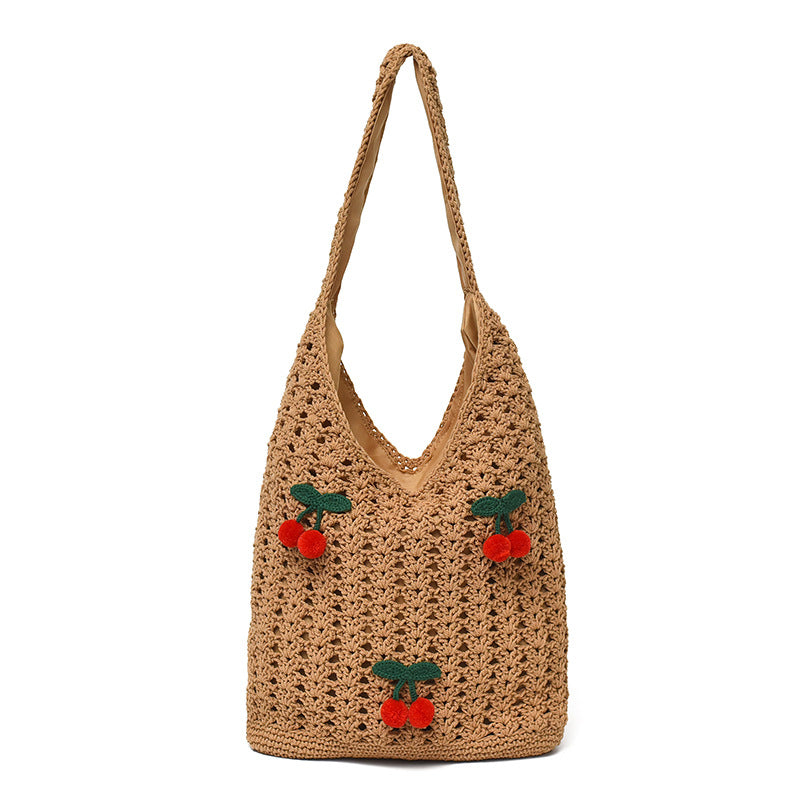 Stylische Häkel-Schultertasche