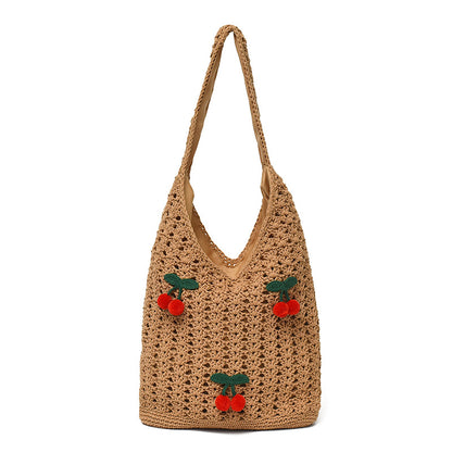Stylische Häkel-Schultertasche