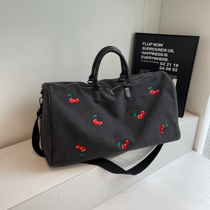 Sportliche Weekender-Tasche mit Verspieltem Kirschmuster Brehn