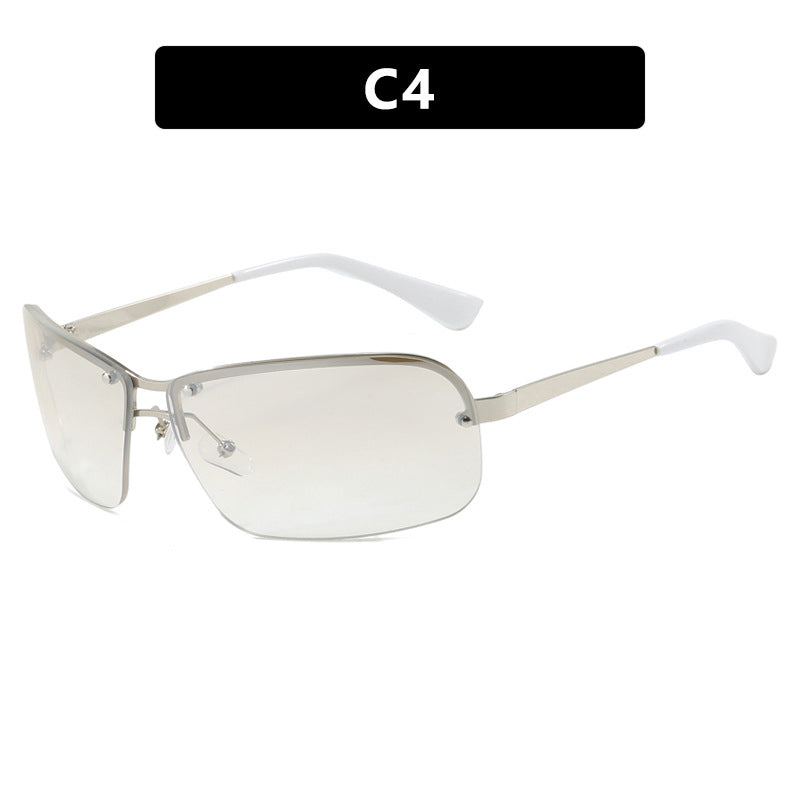 Damen Sonnenbrille mit großen, eleganten Gläsern und einem modernen Metallrahmen Brehn