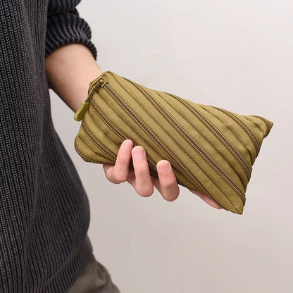 Stylische Canvas-Mäppchen mit Reißverschluss