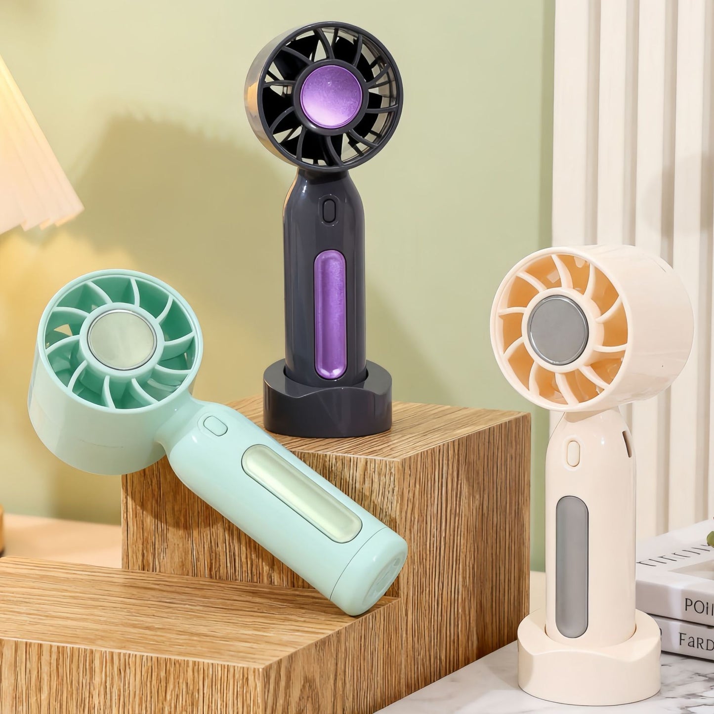 Damen Tragbarer Handventilator mit USB-Ladefunktion und drei Geschwindigkeitsstufen Brehn
