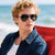 Herren Geometrische Metallrahmen Sonnenbrille Brehn