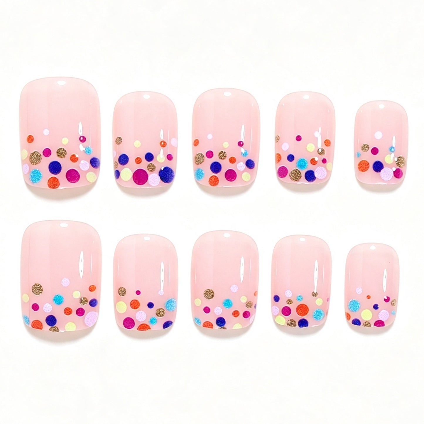 Dekoratives Punktmuster Press-On Nail Art Brehn