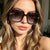Damen modische quadratische Sonnenbrille mit elegantem Rahmen Brehn