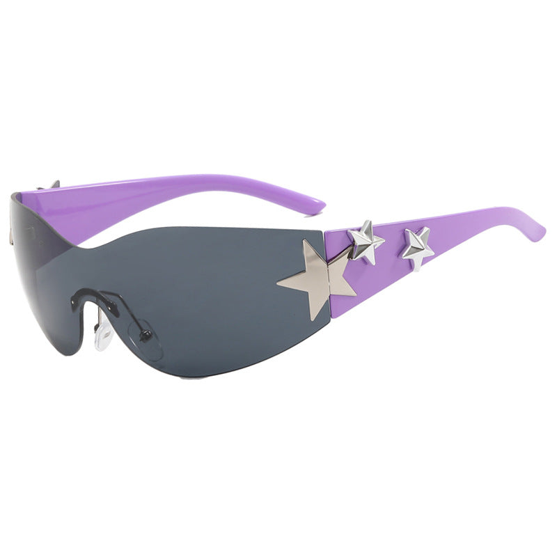 Damen trendige Sonnenbrille mit einzigartigem Sternen-Design Brehn