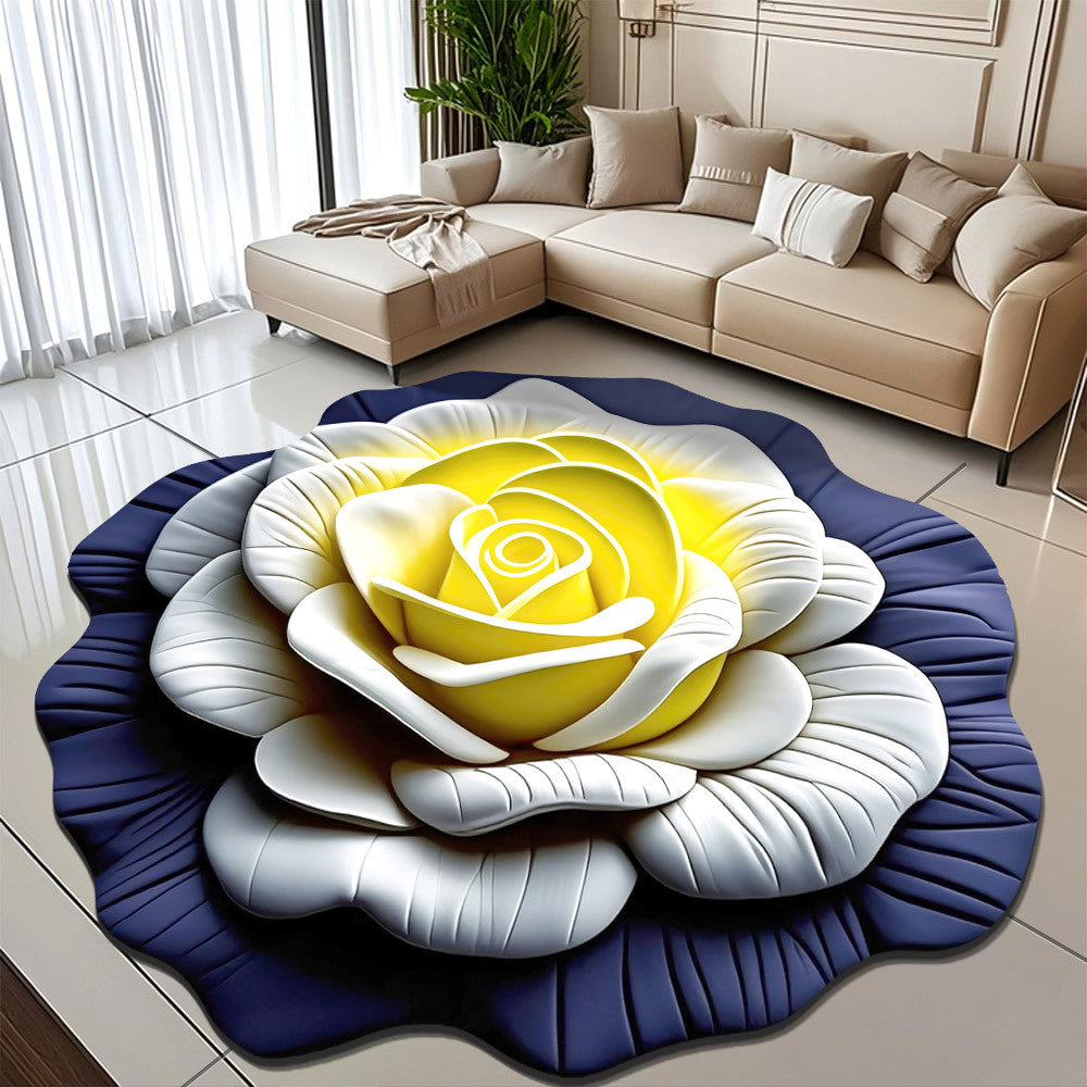 Floral-Themen Plüsch Bereichsteppich