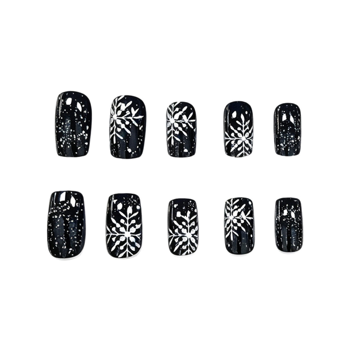 Festliche Schneeflocken Nagelkunst Brehn
