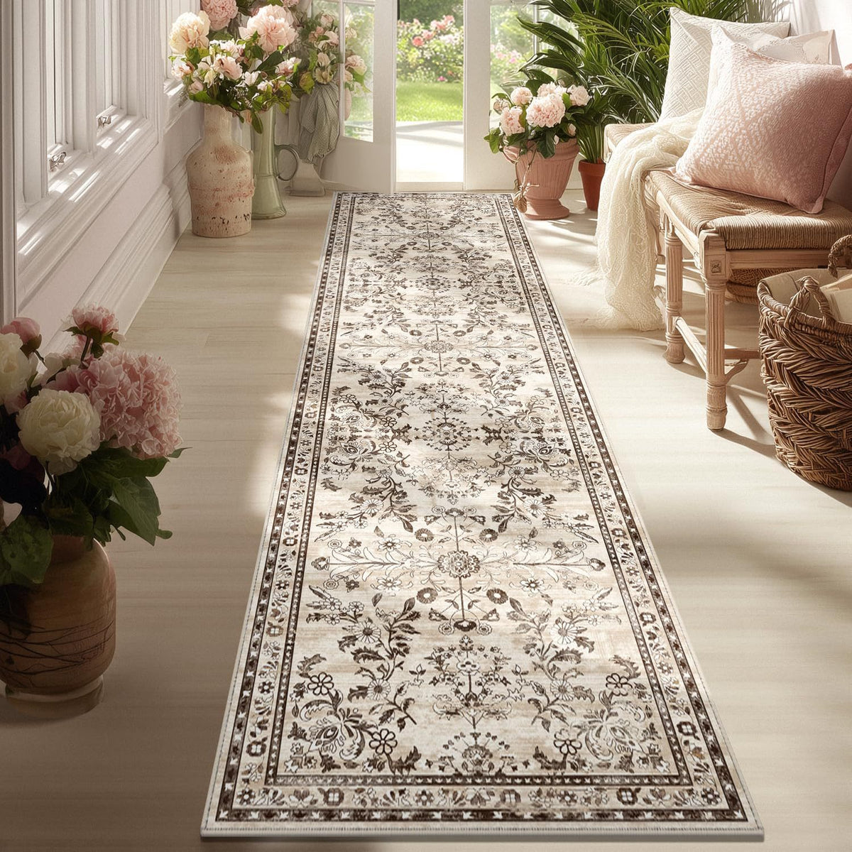 Vintage Floral Runner Mat
