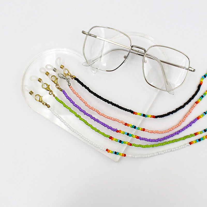 Farbenfrohe Perlen Brillenhalter Kette Brehn