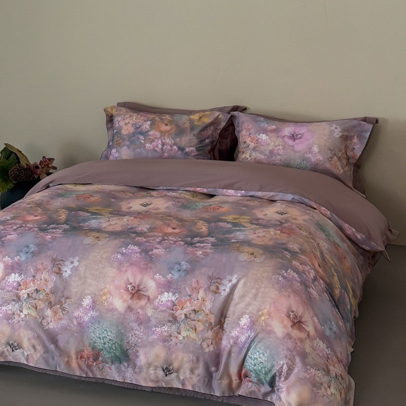 Floral Luxury Cotton Sateen Bettbezug Set