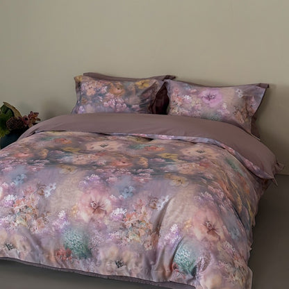 Floral Luxury Cotton Sateen Bettbezug Set