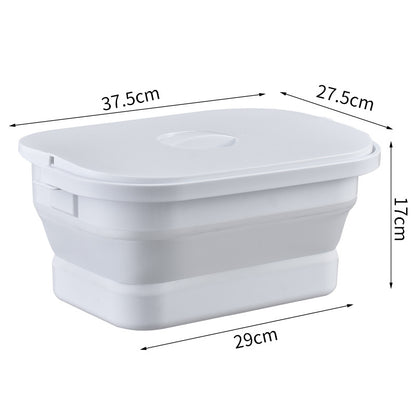 Faltbare Aufbewahrungsbox mit Deckel und platzsparender Silikonwand