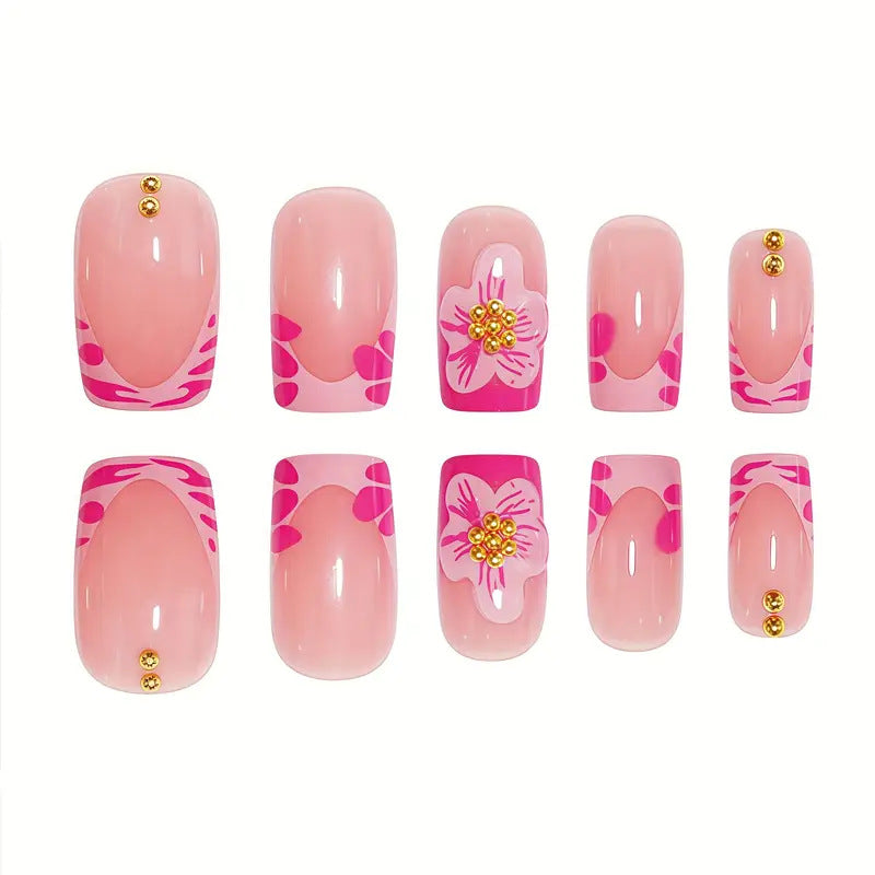 Blumeninspiriertes Acryl-Nagel-Enhancements Brehn