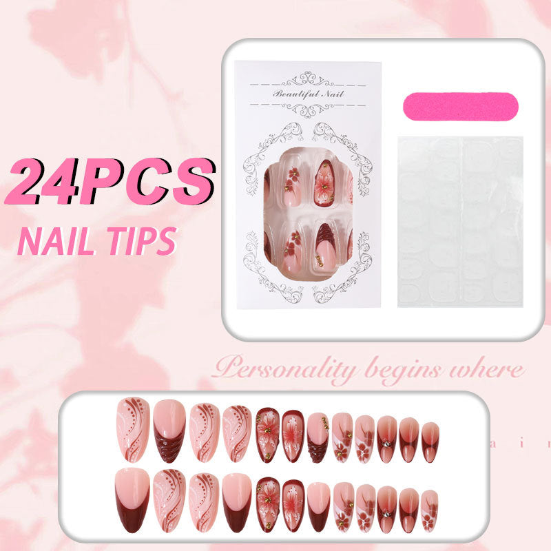Premium Floral Design Press-On-Nagelspitzen Set Brehn