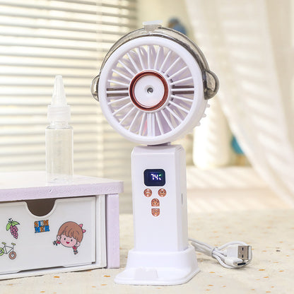 Damen tragbarer USB Mini-Ventilator mit Sprühfunktion Brehn