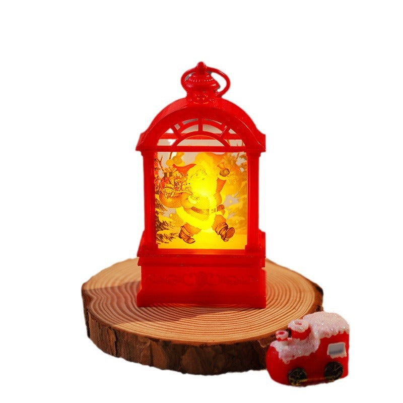 Dekorative Weihnachtslaterne mit nostalgischem Santa-Motiv Brehn