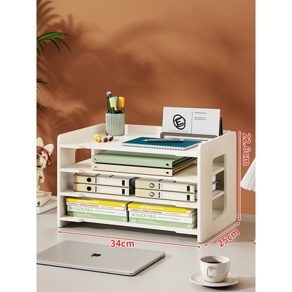 Desktop Mehrstufiges Papier- und Dokumentenorganizer-Regal mit Schlitztellern