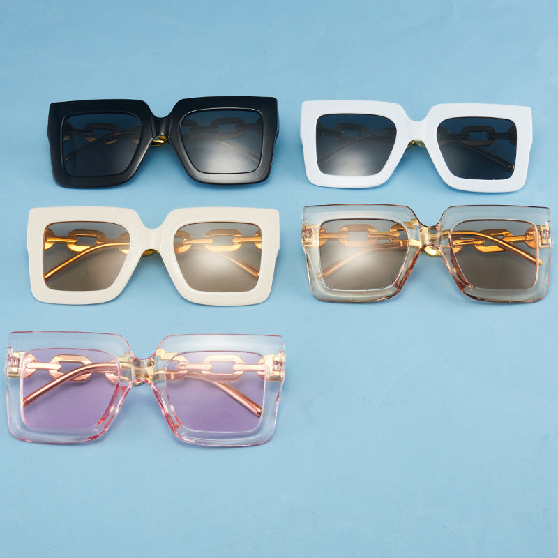 Stylische breite quadratische Sonnenbrille Brehn