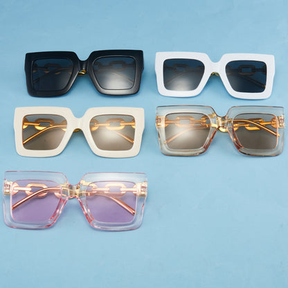 Stylische breite quadratische Sonnenbrille Brehn