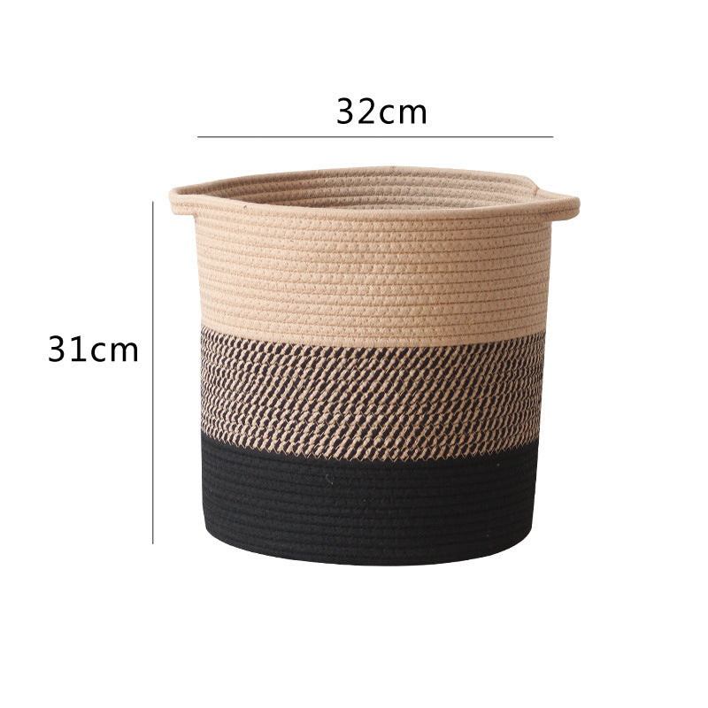 Moderner Aufbewahrungskorb mit grauem Strickmuster Brehn