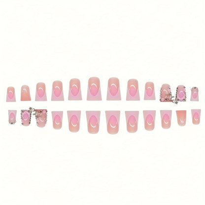 Glamouröse 3D Press-On Nagelset mit Sterneffekten Brehn