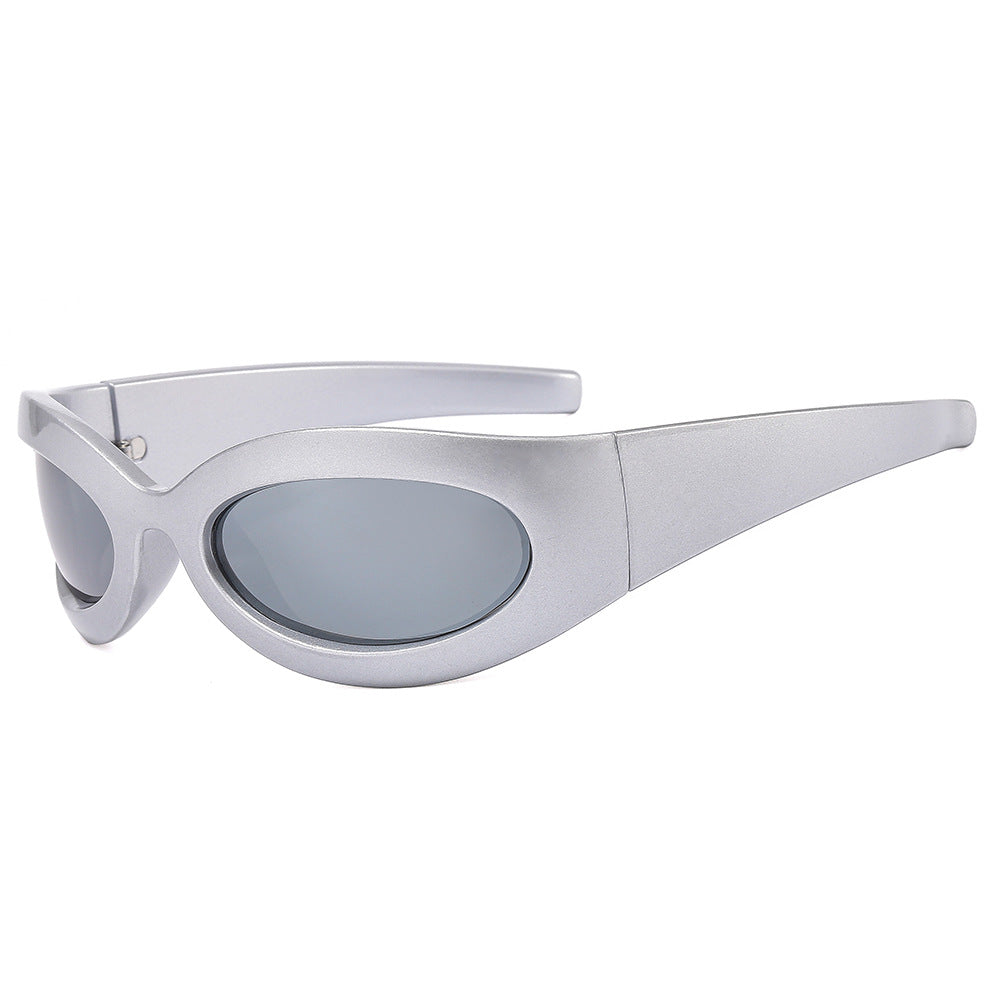 Damen modische Sonnenbrille mit ovalem Rahmen und modernem Finish Brehn